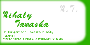 mihaly tamaska business card